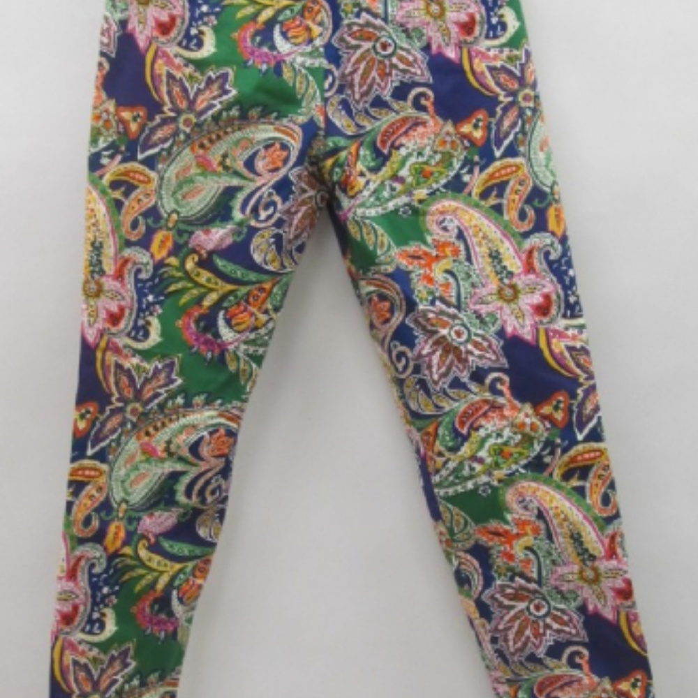 Ralph Lauren Skinny Jean Colorful Paisley Pants 8